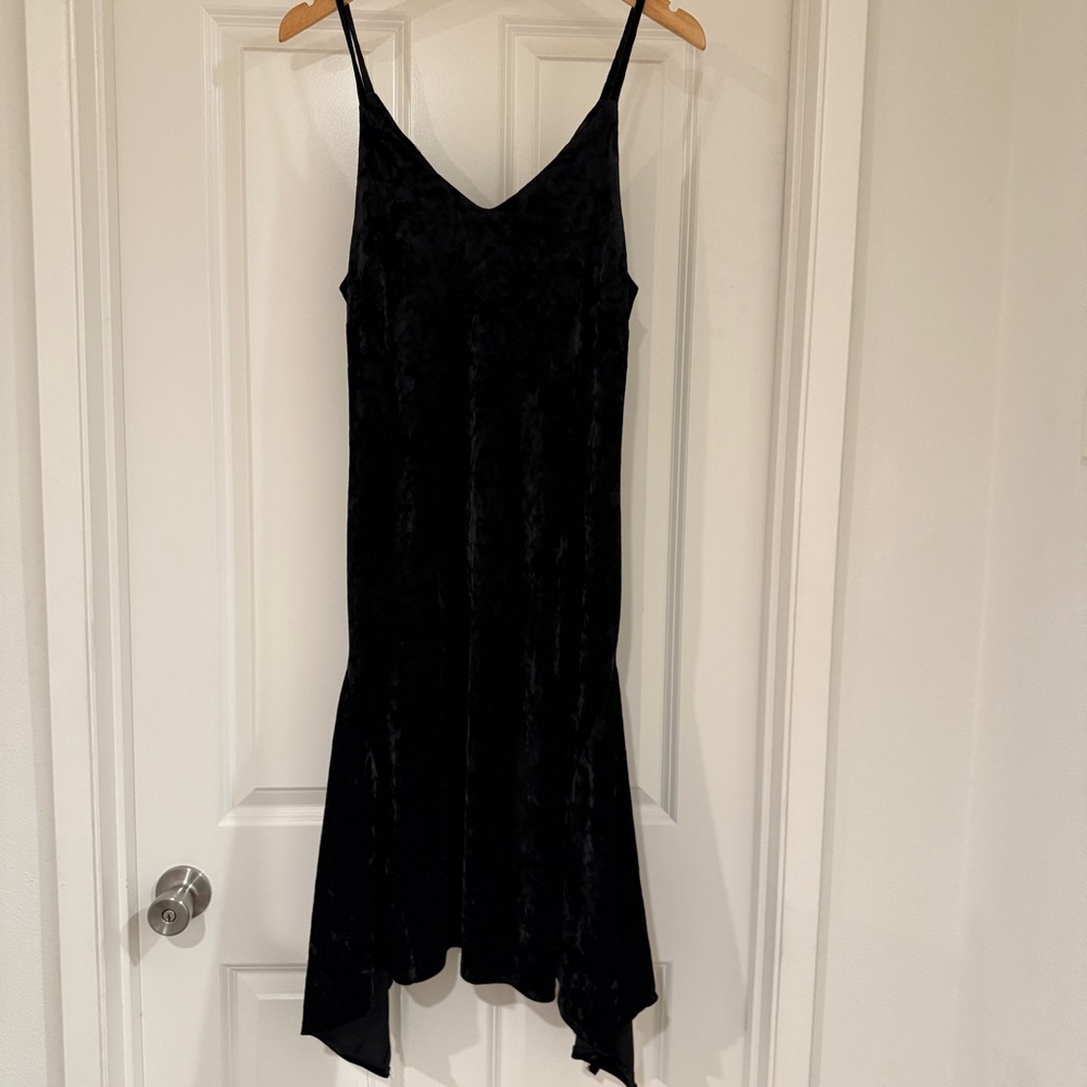 Leith Crushed Velvet Midi Slip Dress Small